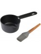 HAWOK 3.9inch Cast Iron Melting Pot Sauce Pan with Brush,8.8 oz - B088QFJ1D8A