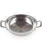Le Creuset 96203924001000 3-Ply Stainless Steel Shallow Casserole with Lid 24 x 6.2 cm Silver - B005HTQH5QR