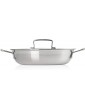 Le Creuset 96203924001000 3-Ply Stainless Steel Shallow Casserole with Lid 24 x 6.2 cm Silver - B005HTQH5QR