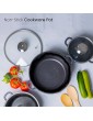 Royalford 5Pcs Die-Cast Aluminium Stockpot Set with Glass Lids Induction Safe Non-Stick Casserole Set Granite Coating Cookware Pots Large Cooking Stockpot Suitable for Most Types of Hobs - B083RMY6KMG