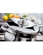 Stellar 1000 S1F4B 5-Piece Set of Large Deep Saucepans Stainless Steel 16cm 18cm and 20cm Saucepans and 22.cm Stockpot with Lids 14cm Non-Stick Milkpan Jug Induction Ready Fully Guaranteed - B01B1ECGRIY