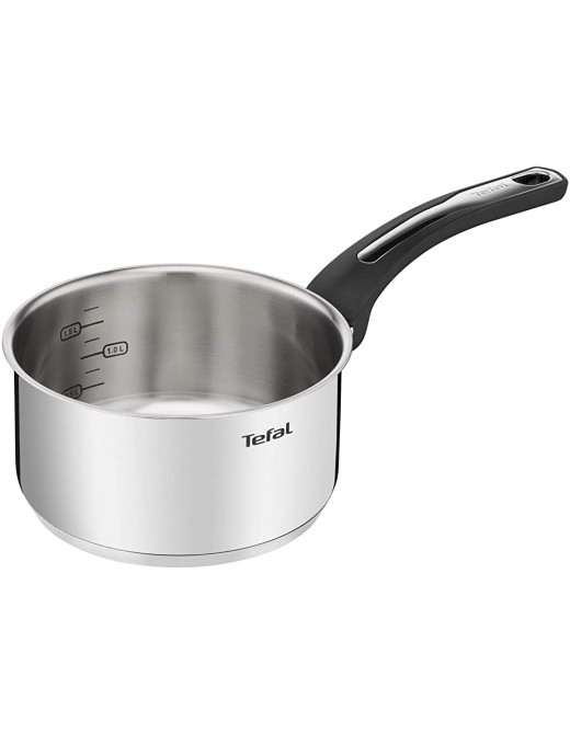 Tefal Emotion E3012904 Saucepan 18 cm Stainless Steel Even Heat Diffusion Elegant Design Robust Handle Induction - B08YJYQR4LZ