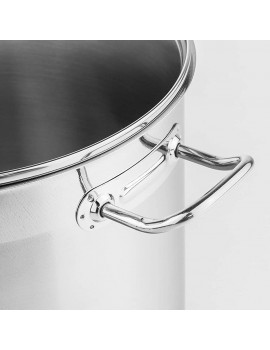 Universal Cooking Pot 15 L with Glass Lid Stainless Steel - B01NBJ9QC8B