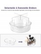 2 Pack Puricon Lazy Susan Turntable Cupboard Organiser 30*9cm 26*6.5cm Rotatable Spice Rack Fridge Organisers Acrylic Storage Rack Cupboard Condiment Spinning Tray for Kitchen Storage -Clear - B092DHXHH4I