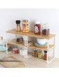 4-Pack Kitchen Shelf Organizer for Cabinet Expandable & Stackable Counter Cupboard Organiser Storage Rack for Bathroom Kitchen Laundry Room - B08XHZSP1FB
