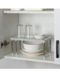 Cabinet Shelf Kitchen Cupboard Organiser Kitchen Shelf Organiser Scalable Bathroom Storage Rack for Kitchen Countertop Cabinet Pantry Bathroom Grey - B09CCX2LK8T