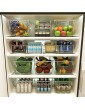 FINEW Fridge Storage Organisers 6 Pack 4 Large & 2 Small Clear Refrigerator Storage Boxes with Handle Stackable Fridge Organizers for Cupboard Kitchen Pantry Cabinet BPA Free Containers - B0948HCQWCD