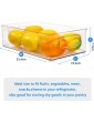 FUSACONY Fridge Organisers Bins Premium Clear Storage Organiser Set of 6 Stackable Containers Basket with Handles for Refrigerator Multipurpose Kitchen Fridge Pantry Bathroom BPA Free - B09CDGLRV6A