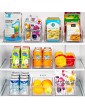 FUSACONY Fridge Organisers Bins Premium Clear Storage Organiser Set of 6 Stackable Containers Basket with Handles for Refrigerator Multipurpose Kitchen Fridge Pantry Bathroom BPA Free - B09CDGLRV6A