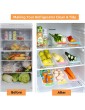 HapiLeap Refrigerator Durable Storage Organizer Fruit Handled Kitchen Collecting Box Basket Rack Stand Basket Container 4Pcs - B01FM6PEB6O