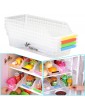 HapiLeap Refrigerator Durable Storage Organizer Fruit Handled Kitchen Collecting Box Basket Rack Stand Basket Container 4Pcs - B01FM6PEB6O