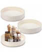 Jucoan 3 Pack 10 Inch Lazy Susan Cabinet Organizer Turntable Non-Skid Plastic Spinning Storage Containers Organizer for Cabinet Pantry Bathroom Fridge Countertop Makeup Cosmetic Kitchen White - B09F9K31JMR