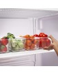 Kurtzy Kitchen Fridge & Cupboard Storage Trays 8 Pack 20cm 7.87 Inches Overall Length Clear Plastic Refrigerator Bins Bathroom Pantry Drawer Freezer and Home Storage Organiser Containers - B07PQQPC7PS