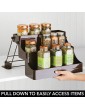 mDesign Kitchen Storage Organiser – 3-Tier Pantry Storage Solution for Spices Herbs and Jars – Plastic Kitchen Shelf Rack for Saving Space – Bronze - B07FPTP8MBM