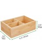 mDesign Set of 2 Kitchen Storage Box – Storage Container Made of Wood for Food Containers Lids and Accessories – Kitchen Organiser Unit for Cupboards and Worktops – Natural - B082XHGMG3E