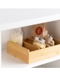 Navaris Bamboo Kitchen Organiser Storage Box for Food Container Lids Rack Tray with 6 Adjustable Dividers for Drawer Shelf Cupboard or Counter Top - B09JZPPTJXC