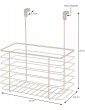 simplywire Over Cupboard Door Hanging Storage Basket Chrome - B08SCKVWPCA