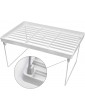 Svauoumu Kitchen Cupboard Storage Organiser,Stackable Kitchen Cupboard Shelf Organizer,Suitable for Kitchen Cabinets Counter-Tops Pantry 2 Pcs,White - B08TW81D17C