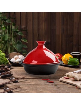 24Cm Lead Free Cooking Tagine Tagine Pot Ceramic Casserole Suitable for Different Cooking Styles Compatible with All Stoves - B097PDD4NJY