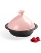 24Cm Lead Free Cooking Tagine Tagine Pot Ceramic Casserole Suitable for Different Cooking Styles Compatible with All Stoves - B097PDD4NJY