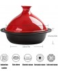 BAIHAO Cooking Tagine Pot Home Tagine Pot Ceramic Casserole Suitable for Different Cooking Styles Compatible with All Stoves - B08RRWMJJRA