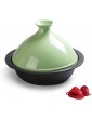 BAIHAO Cooking Tagine Pot Home Tagine Pot Ceramic Casserole Suitable for Different Cooking Styles Compatible with All Stoves - B08RRWMJJRA