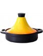 Colorful High Tightness Moroccan Tagine with Lid Lead Free Casserole Stew Pot for Different Cooking StylesHome Kitchent 22.6.1 Color : Yellow - B0B2VWDB8HA