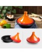Easy to Clean Moroccan Tagine Cast Iron Pot with Lid Enameled Cast Iron Pots for Home Cooking and Stew 22.6.1 Color : Orange - B0B2W18TBJP