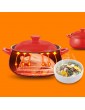 ETJar Multifunctional Ceramics Tagine Pot Moroccan Cooking Tagine Handmade 100% Lead Free Safe with Stoneware Funnel Lid and Blowhole,Orange,3.5L,Orange,2L - B08J85JX7DC