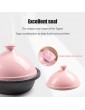 FWEOOFN Ceramic Cooking Pot 30Cm Tagine Pot with Enameled Cast Iron Base Cone-Shaped Lid and Anti-Hot Silicone Gloves Housewarming Gift,Pink Color : Green Red - B09ND9XJTQP