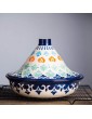 Hand Painted Moroccan Tagine Pot 1.5 Quart Slow Cooker Without Lead Cooking Healthy Food for Different Cooking Styles and Temperature Settings - B08H88N2Q2Z