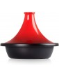 LE CREUSET Tagine with Cast Iron Base and Stoneware Funnel Lid For All Hob Types 27cm base 2.3 Litre Cerise 251382706 & Silicone Cool Tool Surface Protector Pot Holder,Jar Opener,20.5 cm,Cerise - B097MSQH78D