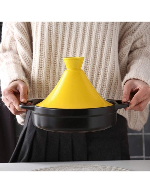 Natural Tagine Ceramic Pot for Cooking Tajine Cooking Pot for Cooking Stew Casserole Slow Cooker for Home Kitchen 21Cm 116 - B08TC5B9RGW