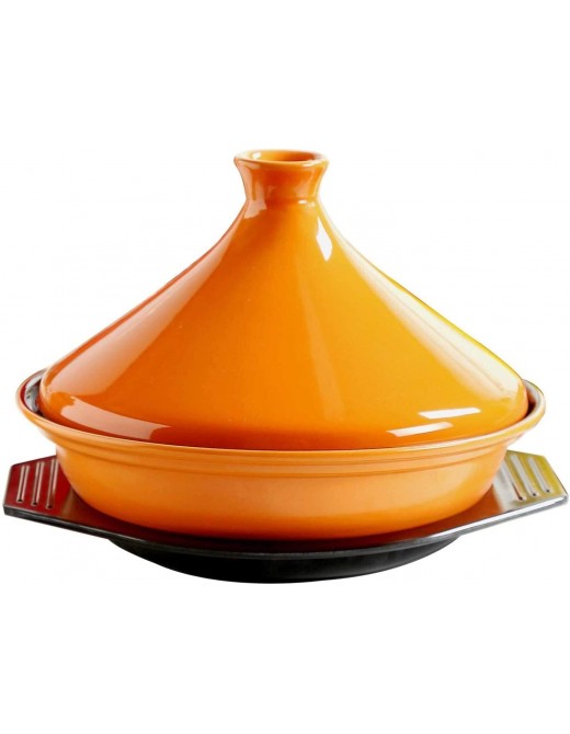 Professional Moroccan Tagine Cooking Pot with Lid Ceramic Cooking Tajine for Cooking and Stew Casserole Slow Cooker Non Stick for Home Kitchen 1231 Color : A - B08RS43GHTS