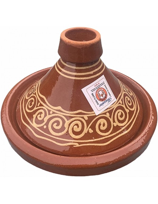 Rustic Moroccan Tagine Cooking Pot for 2. Terracotta. Authentic Rustic. Hand-Thrown - B0182FBTMCC