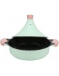 Tagine Pot Aluminum Alloy Non‑Stick Cooking Pot for Induction Cooker Gas Stove Green 4L - B08LTYY81YK