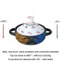 Tagine Pot Lead Free for Cooking and Stew Casserole Slow Cooker Tajine Cooking Pot with Lid Exquisite Ceramic with Vivid - B098B5QTGHI