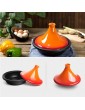 YANGYAYA Cast Iron Tagine with Dual Handle Enameled Cast Iron Moroccan Tagine for various types of cooking Moroccan Cooking Tagine Induction compatible-Orange 27cm - B08S76ZZPPW