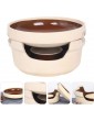 BESTonZON Ceramic Soup Pot Chinese Stew Pot Ceramic Casserole Clay Pot Earthen Pot Cooking Pot Stockpot with Burner Kitchen Cookware - B098N6YVKDG
