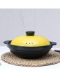 BKWJ 3L Ceramic Cookware Soup Pot Casserole,Stew Pot Clay Pot Stockpot,Stone Bowl Hot Pot Rice Cookers,Ceramic Bowl with Lid Color : D - B09J1KJB49F