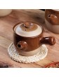Dish Casserole Chinese Medicine Cooker Ceramic Pot: Casserole Clay Pot Food Stew Pot Medicine Kettle Soup Pot Cooking Pot Stockpot with Lid Kitchen Cookware - B0B18ZK323R