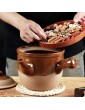DOITOOL Vintage Chinese Medicine Boiling Pot Traditional Ceramic Casserole Pot with Handle Medicine Soup Boiling Kettle Pot For Pharmacies Home Kitchen （ L ） - B09N3F4NL8S