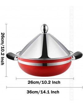 High Temperature Resistance Stainless Steel Lid Anti-Scalding with Anti-Scalding Handles Handle Applicable to Gas Induction Cooker 22.6.4 - B0B35FRG25F