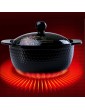 HIZLJJ Ceramic Round Casserole Bakeware Dish with Lid with Antique-Style Finish Household Open Flame Soup Casserole High Temperature Resistance Ceramics Large Capacity Practical Casserole - B07YHWPZGVV