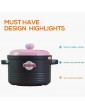 L Ceramic Casserole Dish Stew Pot Hot Pot Stockpot with Lid Cookware Shock Proof Dual Handles Casserole Dish Green 5l - B0B2LTH7Q6F
