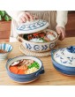 MYYINGELE Traditional Japanese Casserole Dish with Lid Heat-resistant Ceramic Double Handle Casserole Round Earthenware Clay Pot Stockpot Soup Pot Oil-free Cooking Pot 1.6L - B0725X86S9E