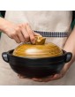 Terrines Casserole with Lids Brown Retro Soup Pot Japanese Style Soup Casserole Household Open Flame Special High Temperature Resistant Ceramic Pot Color : Brown Size : 2.5L - B08ZC8H529L