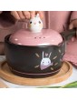 Terrines Casserole with Lids Heat-Resistant Household Ceramic Cute-Shaped Gas Saucepan Pink Anti-Crack and Easy to Clean Casserole Color : Pink Size : 4.3L - B08YX7YTGNX