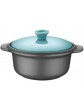 Terrines Kitchen Household Saucepan Soup Ceramic Casserole Small-Capacity Stew Pot Soup Household Kitchen Easy to Clean Casserole Hot-Clay Casserole 2.5L Color : Blue Size : 30.5 * 18cm - B085TKLMZTM