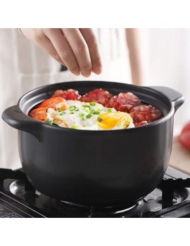WERYU Casserole Kitchen Ceramic Casserole With Lid,Cooking Heat-Resistant Stockpot,Uncoated Not-Stick Pan Soup Pot For Home Restaurant Casserole Dish - B09ZY459V3V